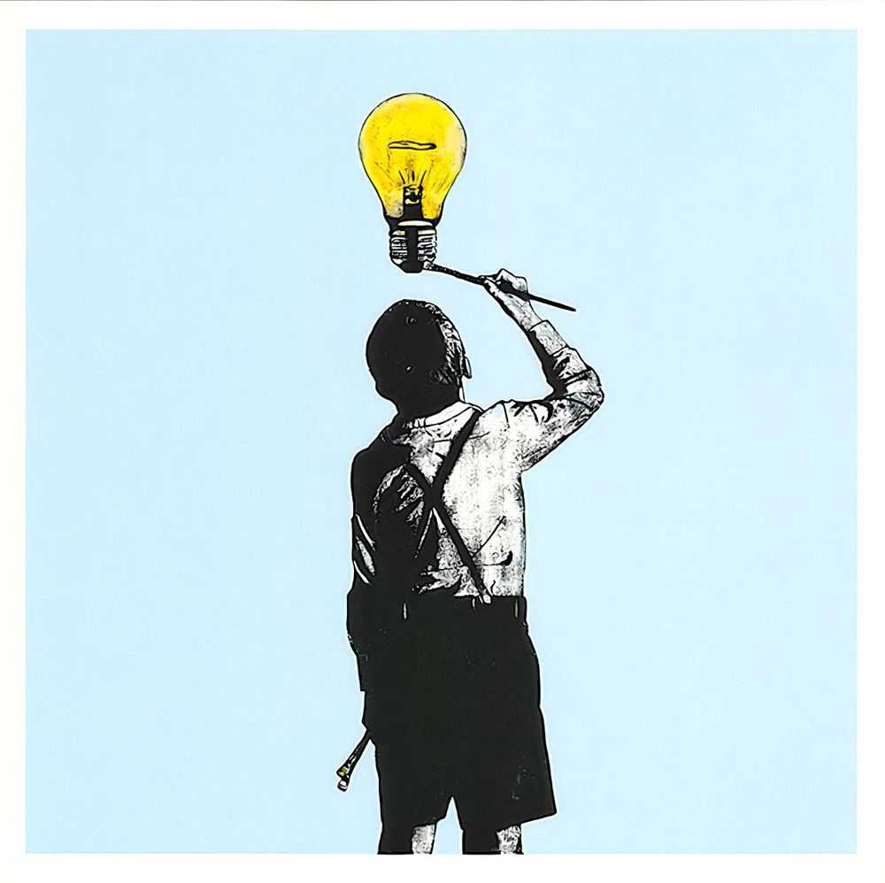 Dolk, ‘Idea Painter (Blue)’, 06-05-2014, Print, 3 color screenprint, Handmadeposters, Numbered