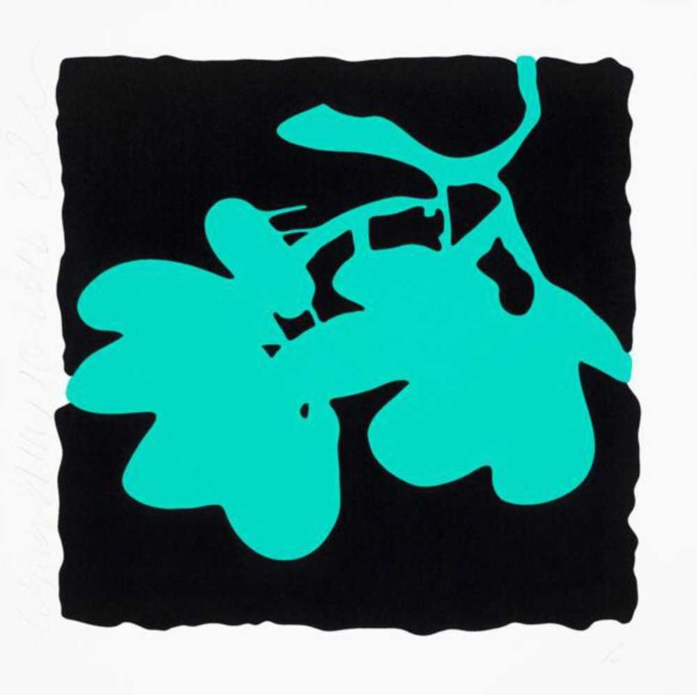 Donald Sultan, ‘Aqua, May 10, 2012, from Lantern Flowers’, 2012, Print, Silkscreen with enamel inks and flocking on 2-ply museum board, null, 