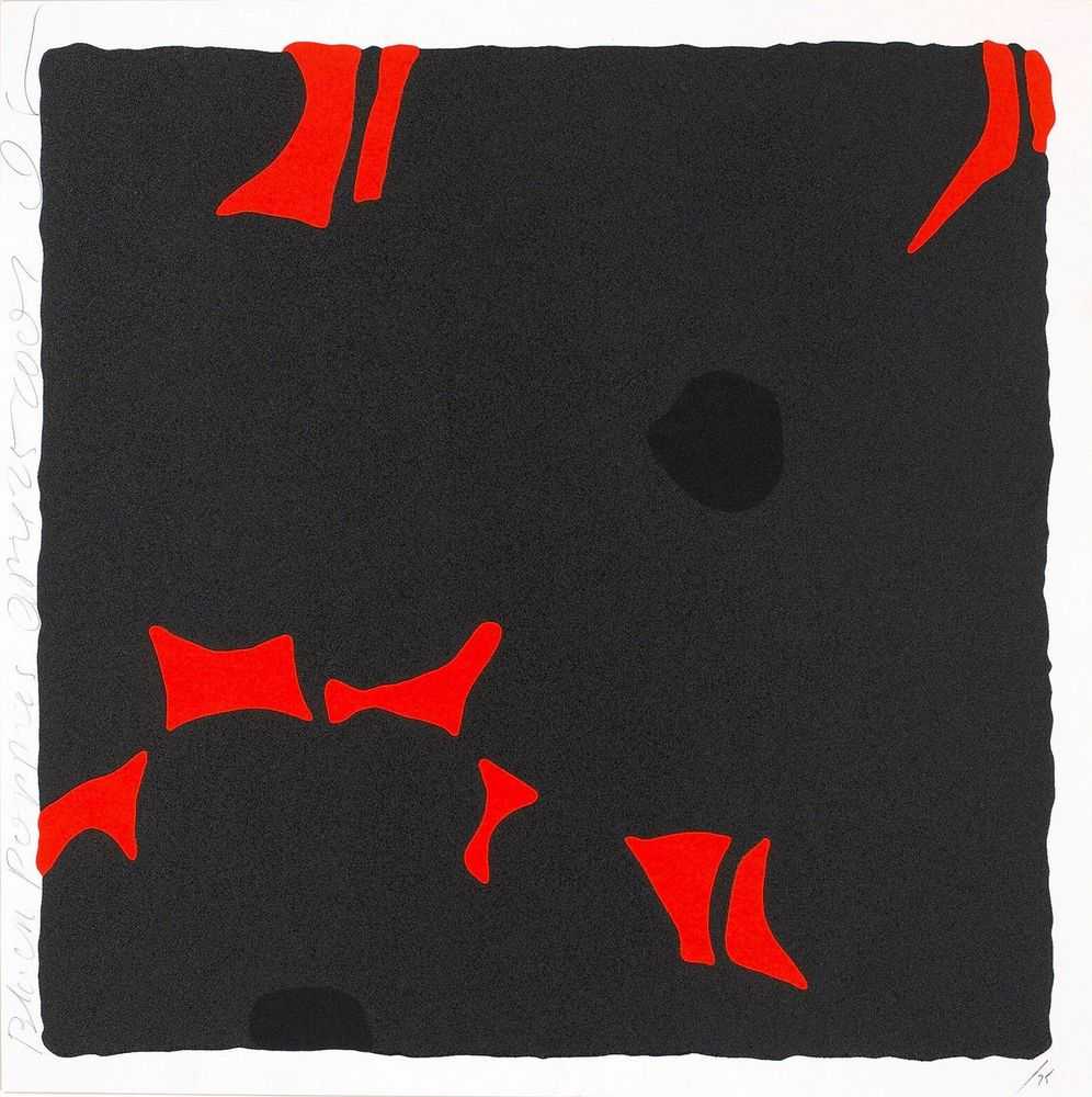 Donald Sultan, ‘Black Poppies, April 25, 2007’, 2007, Print, Color silkscreen with enamel inks and flocking on rising, 2-ply museum board. Hand signed by the artist., null, Numbered, Dated