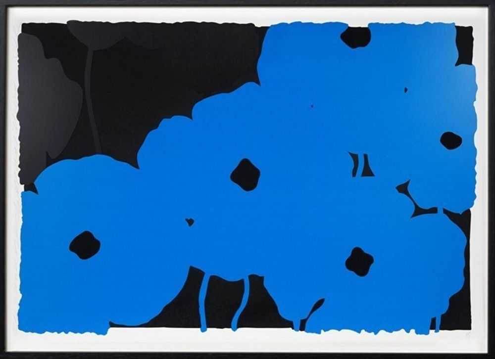 Donald Sultan, ‘Blues and Blacks, May 1, 2008’, 2008, Print, Silkscreen, null, Numbered, Dated, Framed