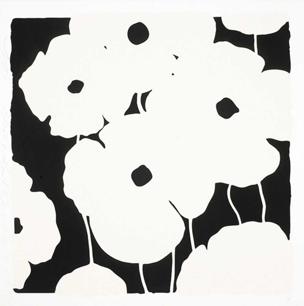 Donald Sultan, ‘Eight Whites, October 30, 2008’, 2008, Print, Color silkscreen with enamel inks, flocking and tar-like texture, null, Numbered, Dated