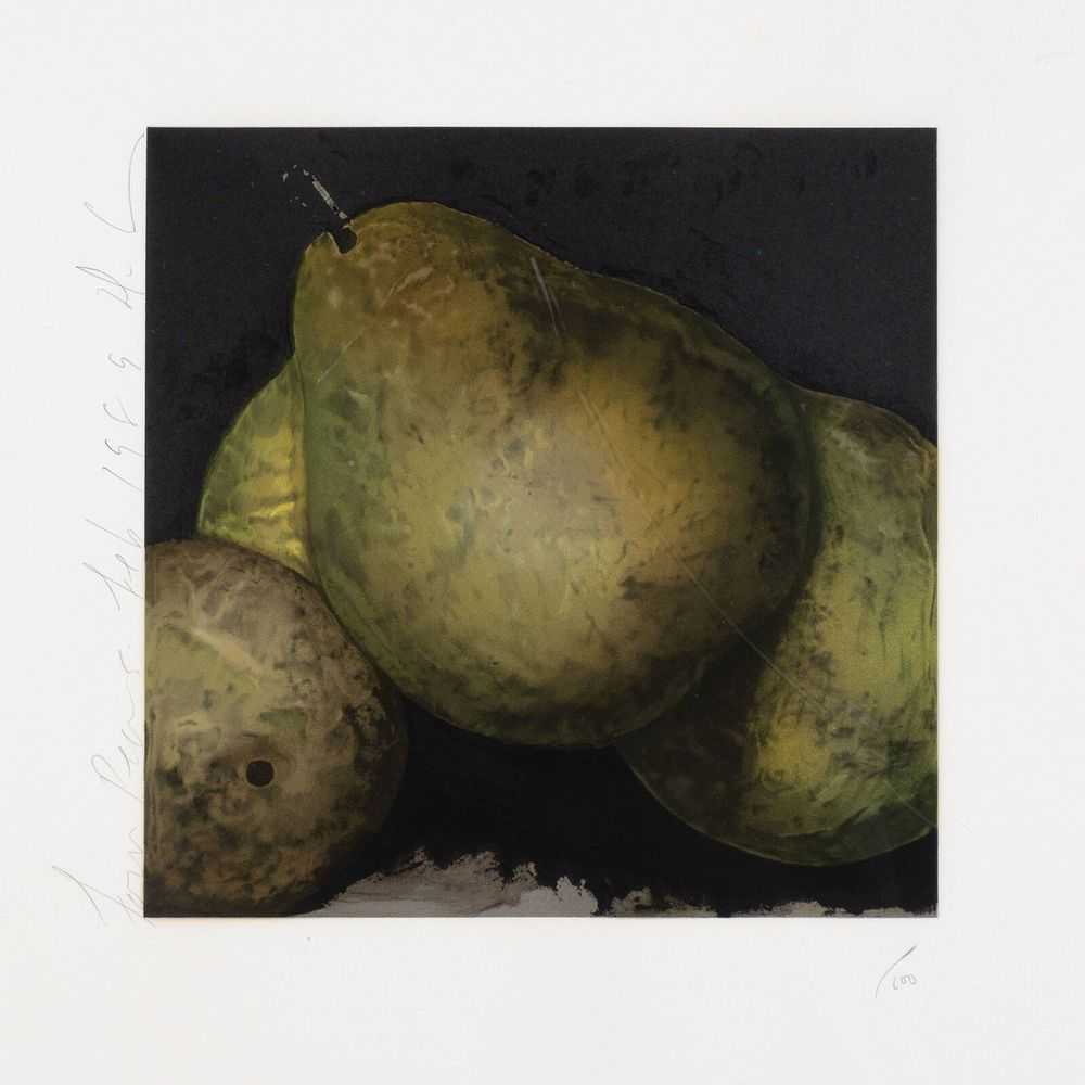 Donald Sultan, ‘Four Pears’, 1989, Print, Color screenprint on wove paper, Published by the Metropolitan Museum of Art, New York, Numbered, Dated