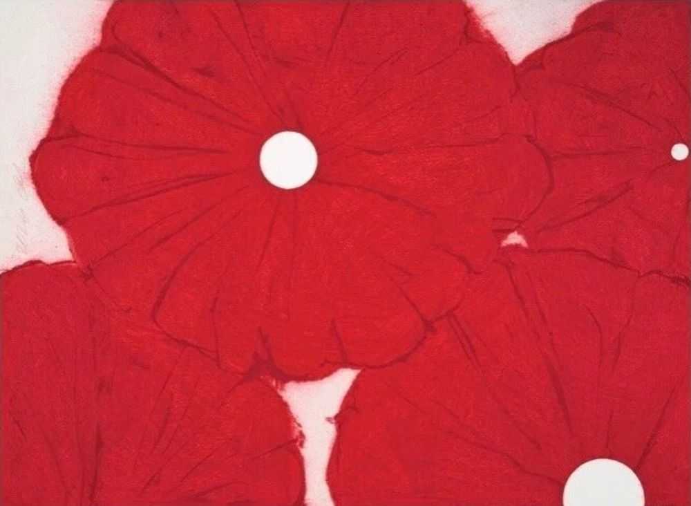 Donald Sultan, ‘Four Red Poppies’, 2024, Print, Archival pigment ink on Innova Etching Cotton Rag 315 gsm fine art paper, null, Numbered, Dated