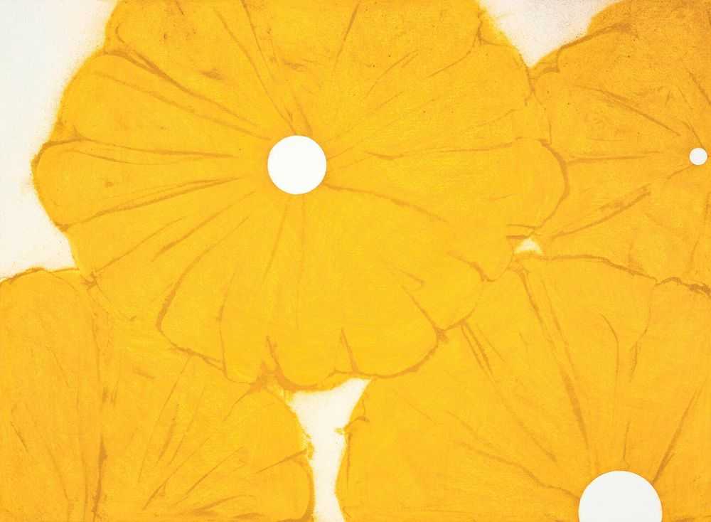 Donald Sultan, ‘Four Yellow Poppies April 24, 2024’, 2024, Print, Archival pigment inks on Cotton Rag 315 gsm fine art paper, null, Numbered, Dated