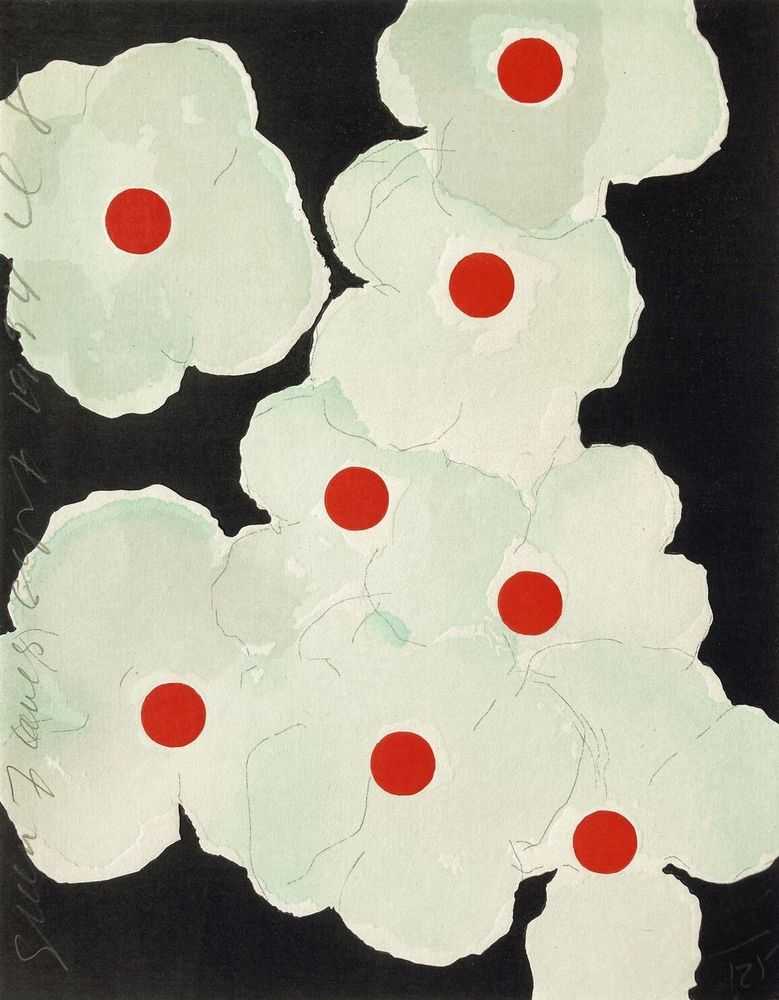 Donald Sultan, ‘Green Flowers’, 1994, Print, Woodblock Print on Tosa Paper, Published by David Krut, New York in association with Robert Brown, Washington DC; Printed by Takuji Hamanaka, Watanabe Studio Ltd., Numbered, Dated
