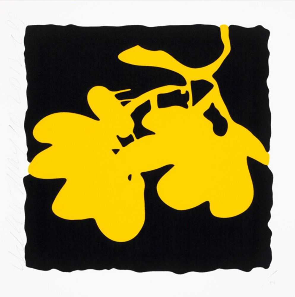 Donald Sultan, ‘Lantern Flowers - Yellow’, 2012, Print, Color silkcreen with enamel inks and flocking on 2-ply museum board, Lococo Fine Art Publishers, Numbered