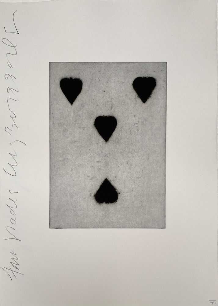 Donald Sultan, ‘Playing Card (Four of Spades)’, 1990, Print, Aquatint, null, Numbered, Dated