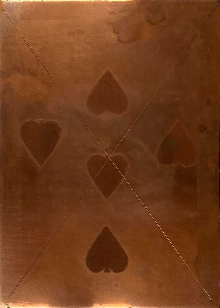 Donald Sultan, ‘Playing Cards (Five of Hearts Plate)’, 1990, Print, Aquatint, null, Numbered, Dated
