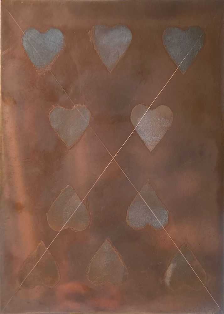 Donald Sultan, ‘Playing Cards (Ten of Hearts) Plate’, 1990, Print, Aquatint, null, Numbered, Dated