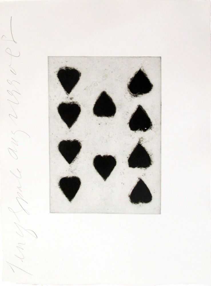 Donald Sultan, ‘Playing Cards (Ten of Spades)’, 1990, Print, Aquatint on Twinrocker paper, null, Numbered, Dated