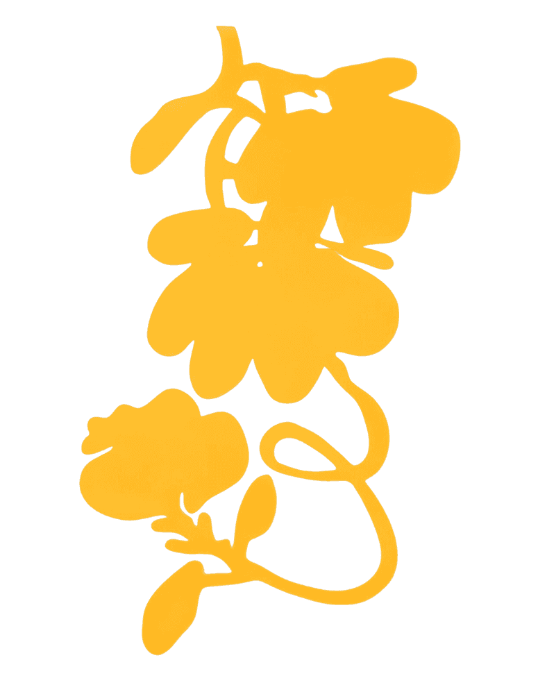 Donald Sultan, ‘Yellow Flocked Lantern Flowers’, 2023, Sculpture, Shaped aluminum with yellow flocking, Lococo Publishing, 