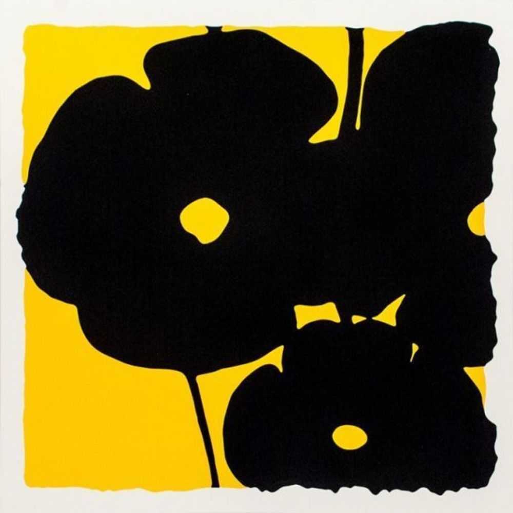 Donald Sultan, ‘Yellow Reversal Poppies’, 2015, Print, Silkscreen with flocking, null, Numbered, Dated