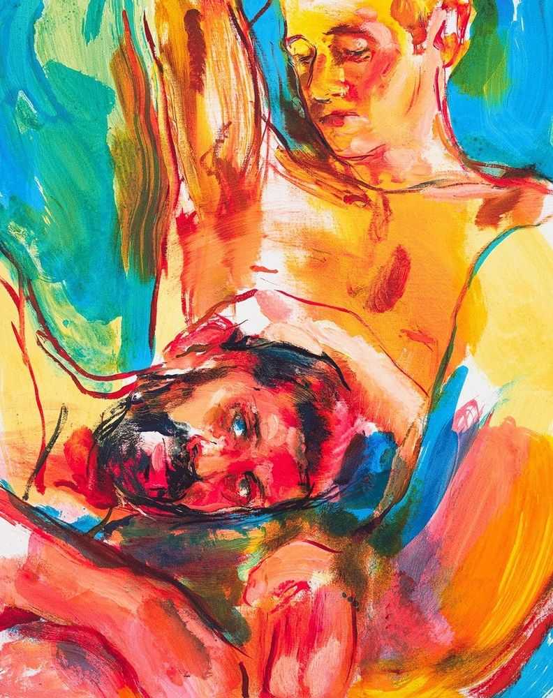 Doron Langberg, ‘Oren and Bennet’, 2022, Print, Heavily finished acrylic and archival pigment print on Hahnemühle Hemp 290 paper, Artspace, Numbered, Handfinished