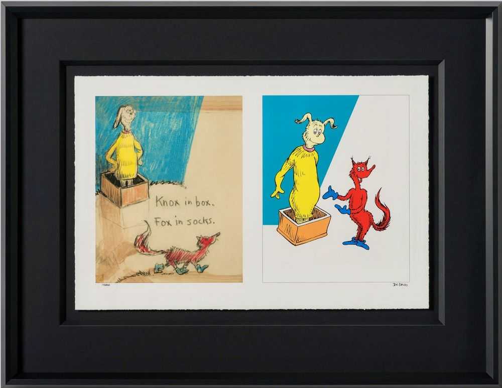 Dr. Seuss, ‘Fox in Socks – Diptych’, 2023, Print, Fine Art Print, Castle Fine Art, Numbered, Framed