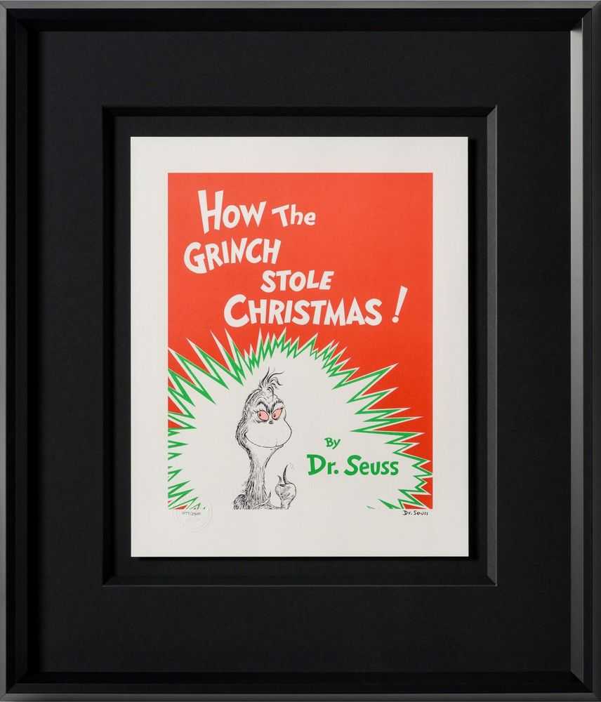 Dr. Seuss, ‘How the Grinch Stole Christmas! - Book Cover’, 2023, Print, Fine Art Print, Castle Fine Art, Numbered, Framed