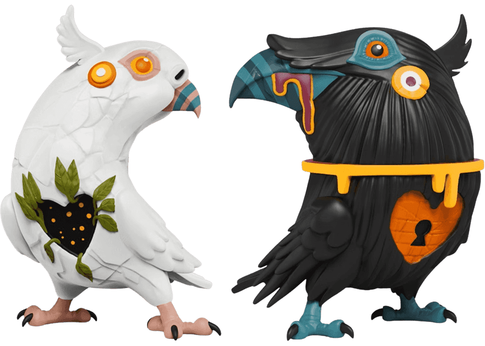 Dulk, ‘Lovebirds’, 2018, Sculpture, Vinyl Toy, Mighty Jaxx, Handfinished