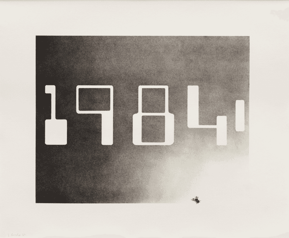 Ed Ruscha, ‘1984’, 1967, Print, Lithograph with hand-coloring, Gemini G.E.L.,, Numbered, Dated