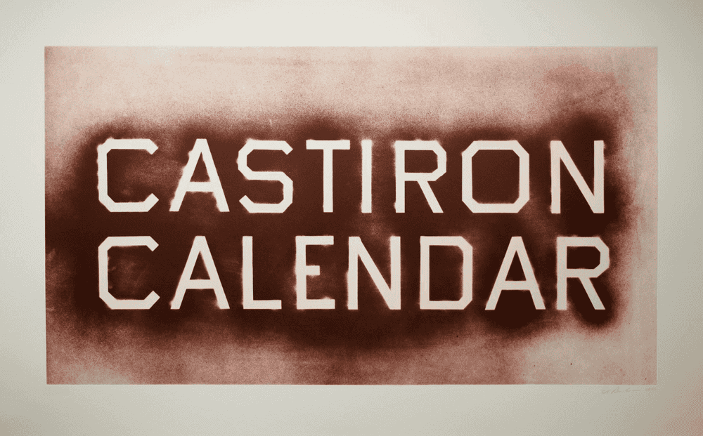 Ed Ruscha, ‘Castiron Calendar’, 2023, Print, Color-direct gravure, null, Numbered, Dated