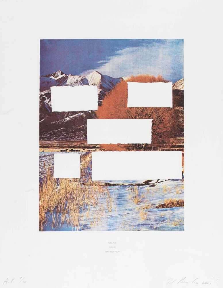 Ed Ruscha, ‘Do As Told Or Suffer’, 2001, Print, 4-colour photogravures with screenprinted text, Graphicstudio/USF, Numbered, Dated