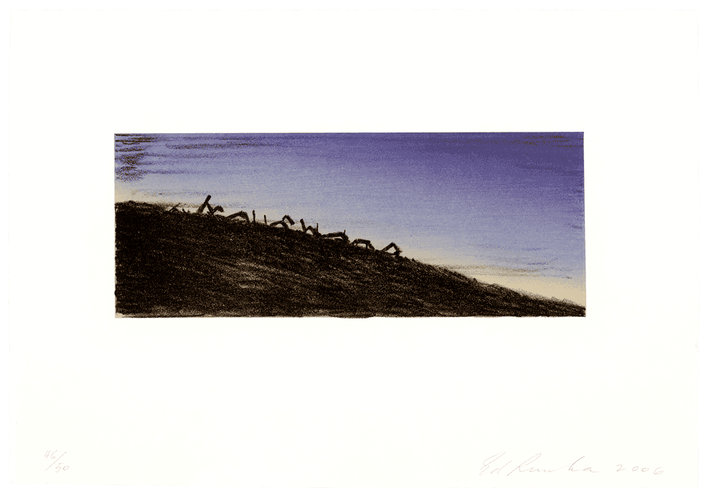 Ed Ruscha, ‘Further Landmark Decay’, 2006, Print, Lithograph, Hamilton Press Gallery, Numbered, Dated