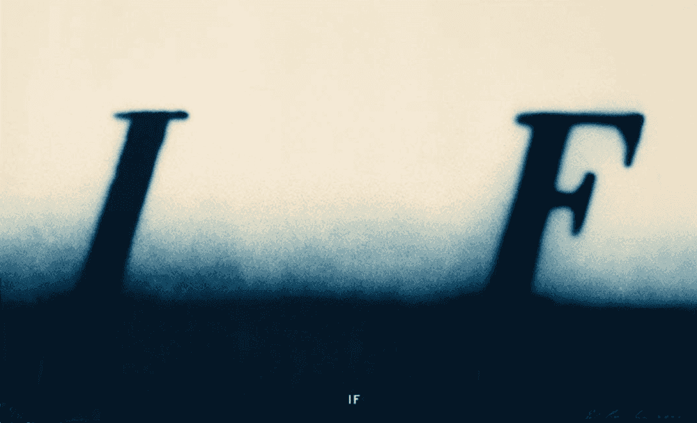 Ed Ruscha, ‘If (Lithograph)’, 2000, Print, Lithograph in colours, on Arches Cover Buff paper, Cirrus Gallery, Numbered, Dated