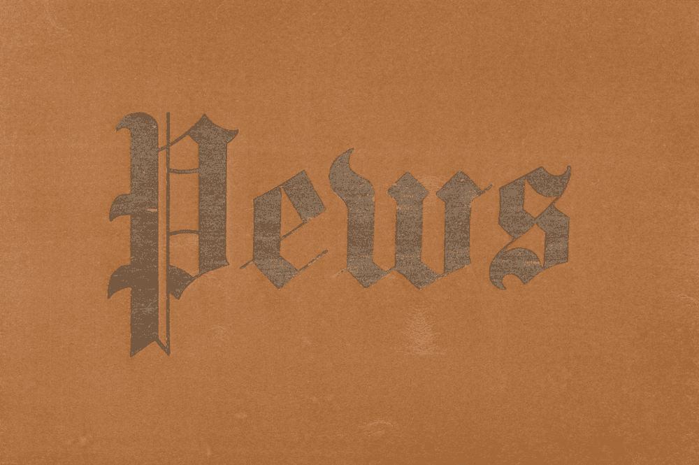 Ed Ruscha, ‘Pews’, 1970, Print, Organic screenprint in colors (Hershey's chocolate syrup, Camp coffee and squid ink), on Silverbrook Antique Finish paper, with full margins, null, Numbered, Dated