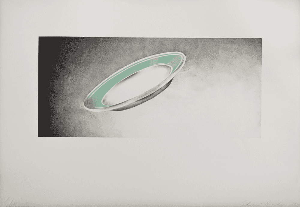 Ed Ruscha, ‘Plate’, 1974, Print, Lithograph on paper, null, Numbered, Dated