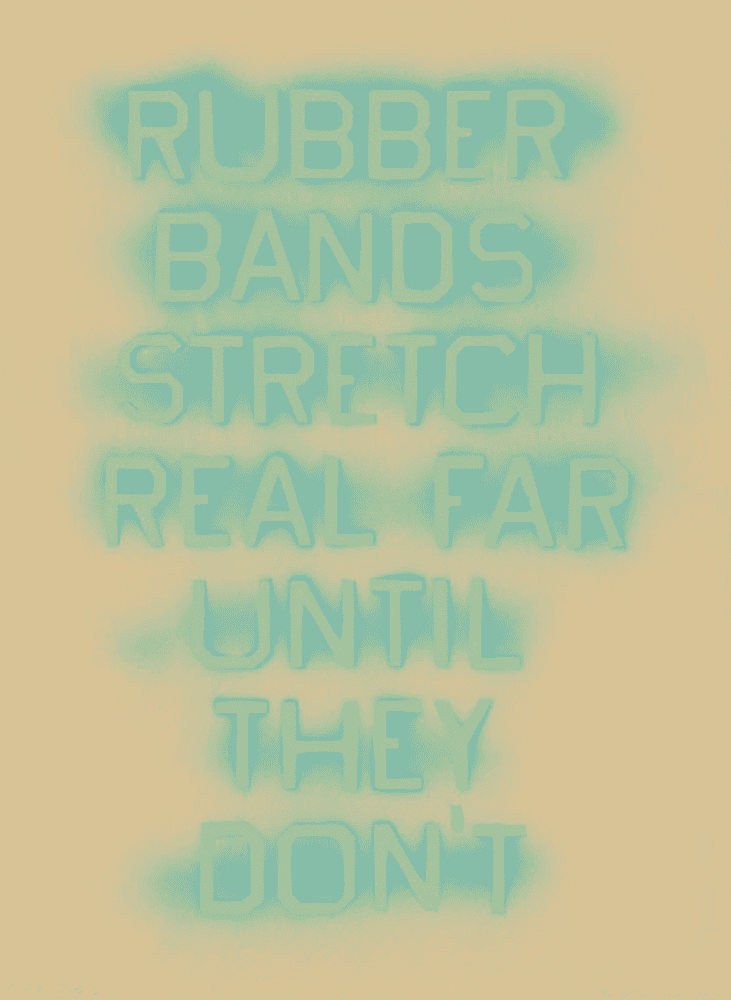 Ed Ruscha, ‘Rubber Bands (State 2)’, 22-11-2017, Print, Lithograph, Hamilton Press Gallery, Numbered, Dated
