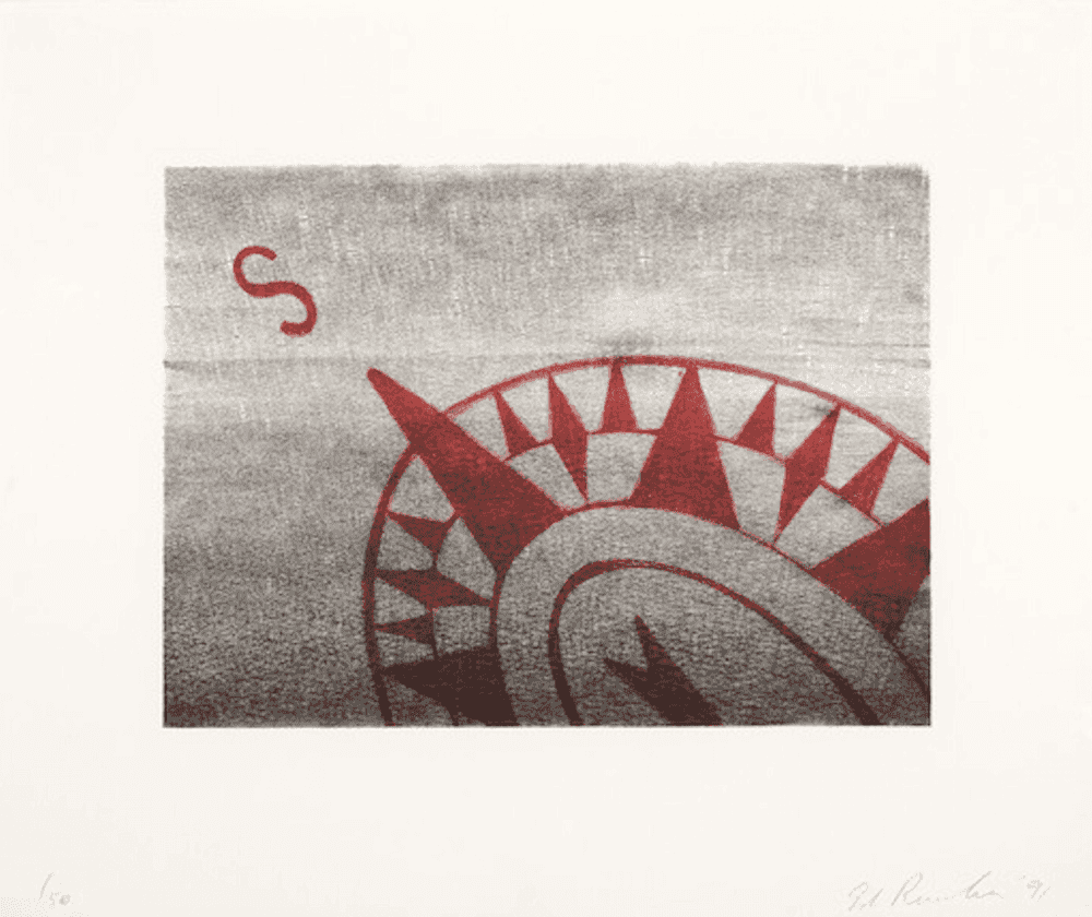 Ed Ruscha, ‘South’, 1991, Print, Lithograph, null, Numbered, Dated