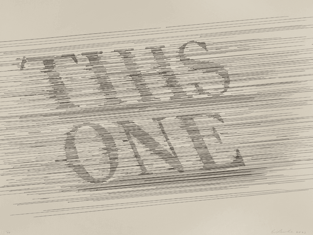 Ed Ruscha, ‘This One’, 2023, Print, Lithograph, null, Numbered, Dated
