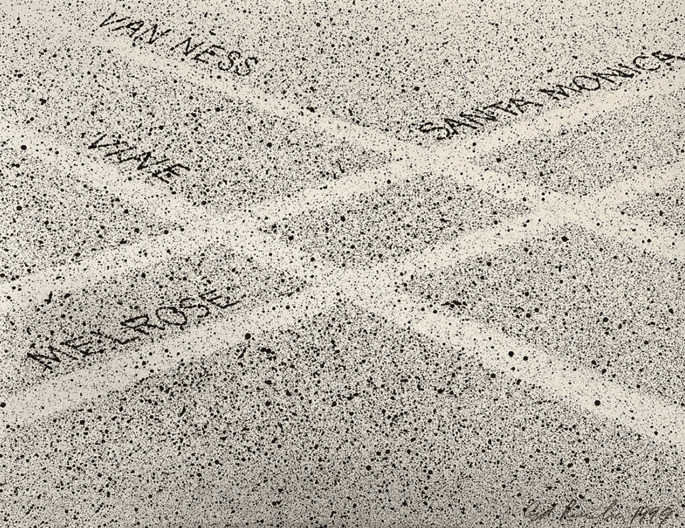 Ed Ruscha, ‘Van Ness, Santa Monica, Vine, Melrose’, 1999, Print, Direct gravure, null, Numbered, Dated