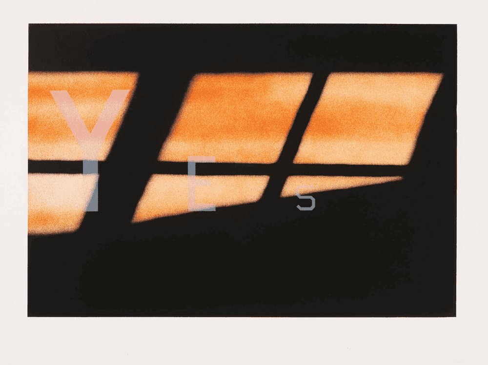 Ed Ruscha, ‘Yes’, 1984, Print, Lithograph in colors on BFK Rives, null, Numbered, Dated