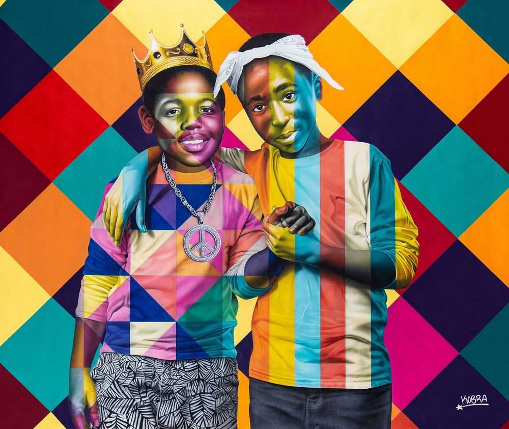 Eduardo Kobra, ‘BIG & Tupac’, 2020, Print, Mixed media on Fine Art Hahnemühle Photo Rag® Ultra Smooth 305g paper, Self-released, Numbered