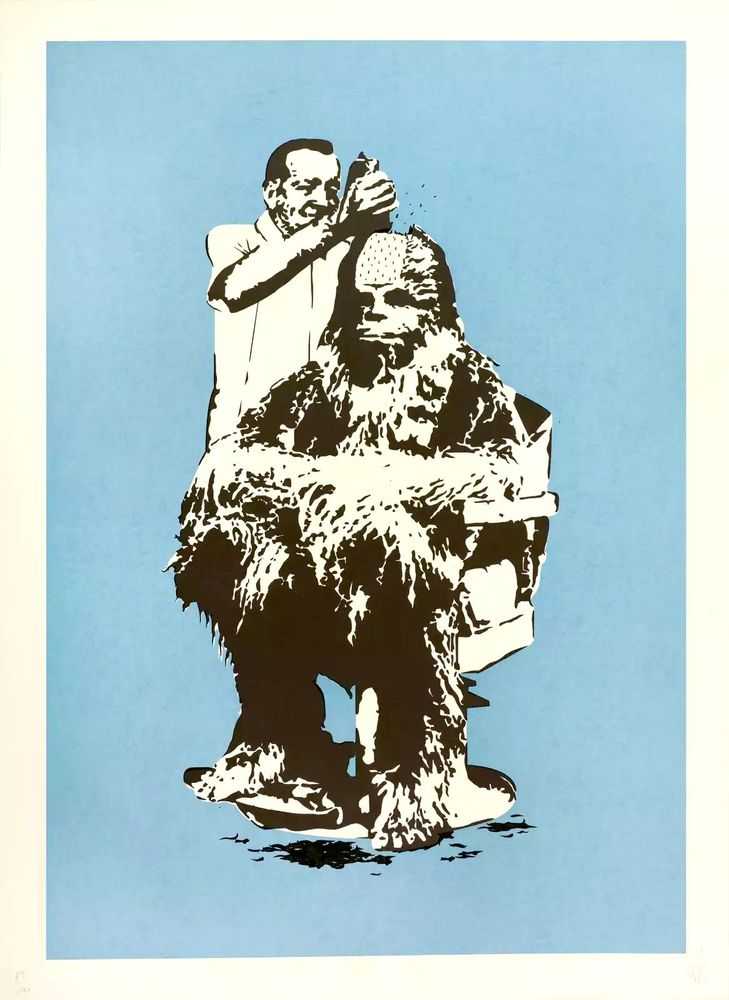 Eelus, ‘Chewbarber (Blue)’, 04-12-2006, Print, Screenprint, Self-released, Numbered
