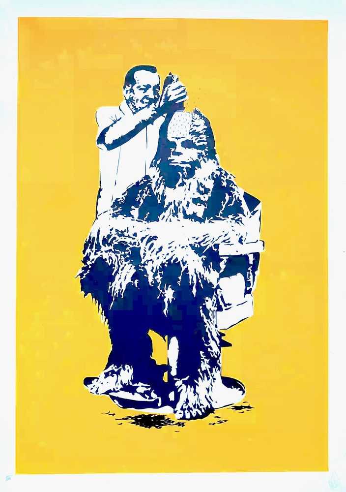 Eelus, ‘Chewbarber (Yellow)’, 04-12-2006, Print, Screenprint, Self-released, Numbered