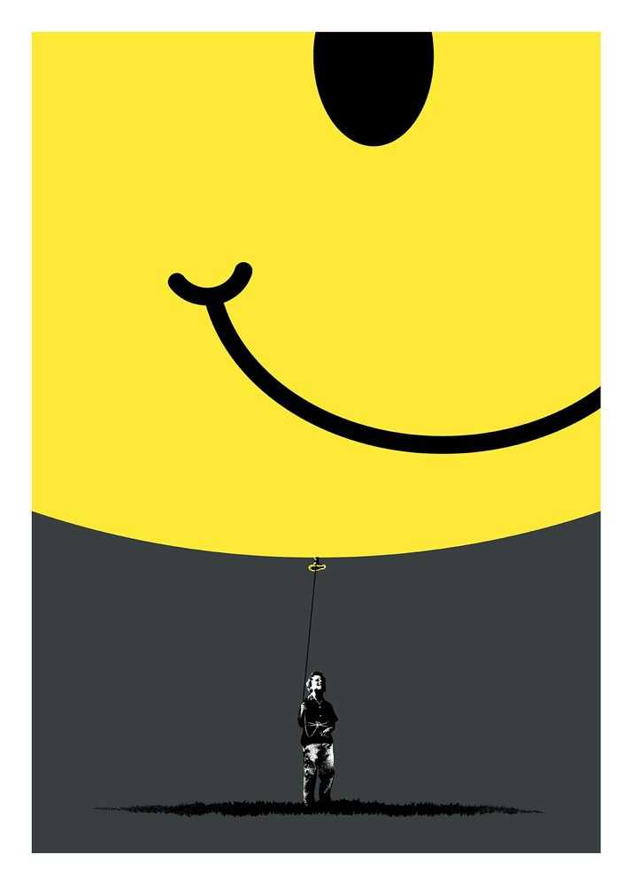 Eelus, ‘Hold On To What You Got (Smiley Edition)’, 07-02-2019, Print, 3 Colour Screenprint on Fine Art Paper, 1xRUN, Numbered
