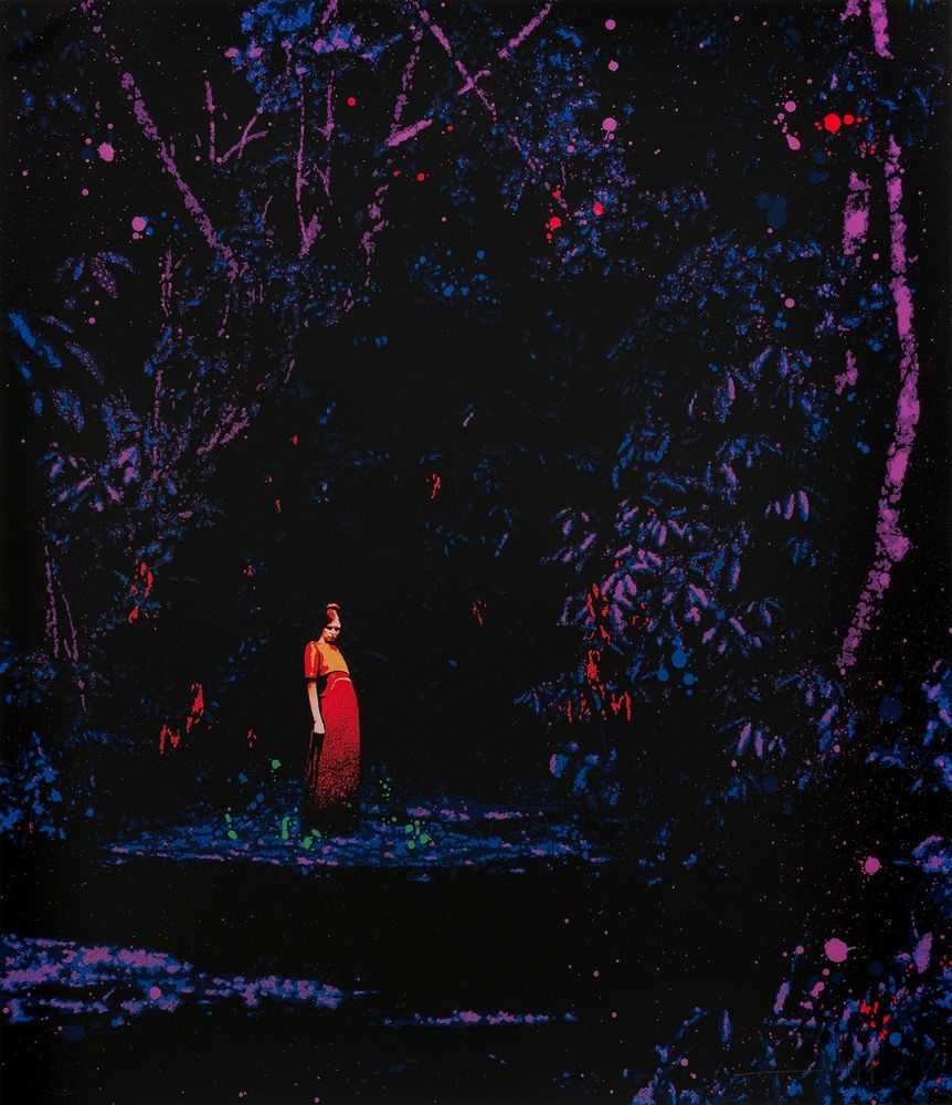 Eelus, ‘Red Dress’, 06-04-2019, Print, 7 colour screen print & Aerosol, Hashimoto Contemporary, Numbered, Handfinished