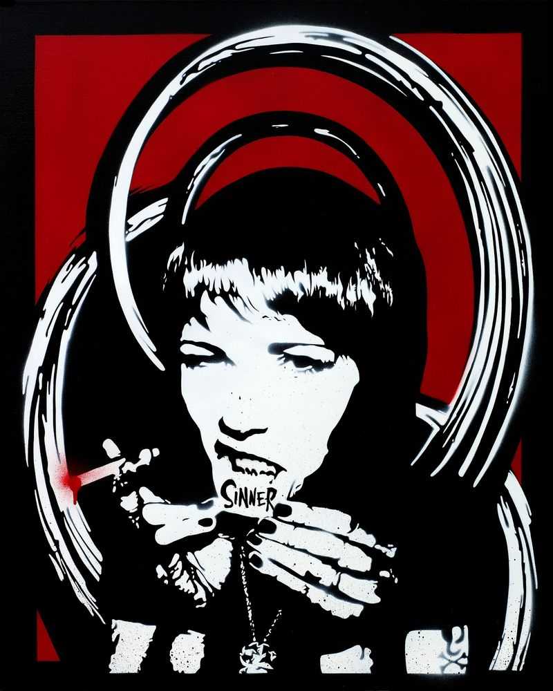 Eelus, ‘Sinner’, 08-07-2008, Print, 2 colour hand pulled screen print, printed on 250gsm Arches fine art paper, Self-released, Numbered