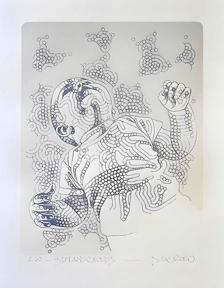 El Mac, ‘Sun And Clouds (Grey)’, 03-10-2020, Print, Etching, Self Released, Numbered