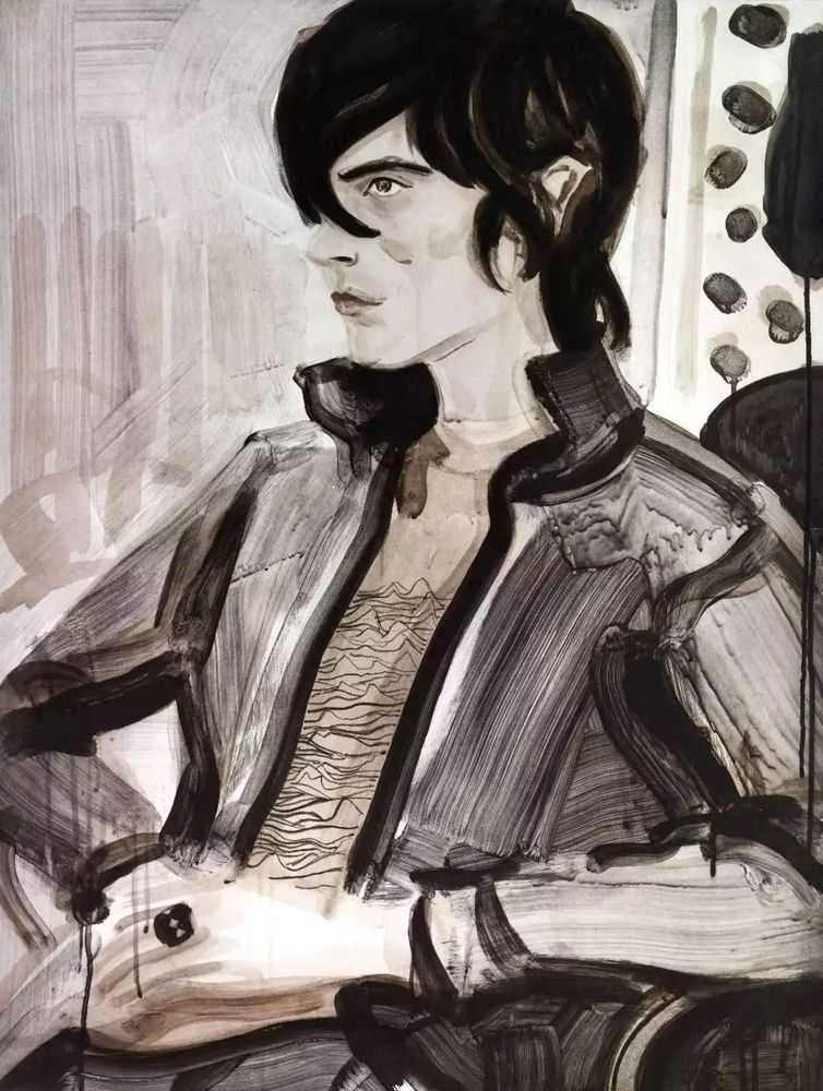 Elizabeth Peyton, ‘Nick’, 2004, Print, Etching with aquatint on En Tout Cas paper, Two Palms, Numbered