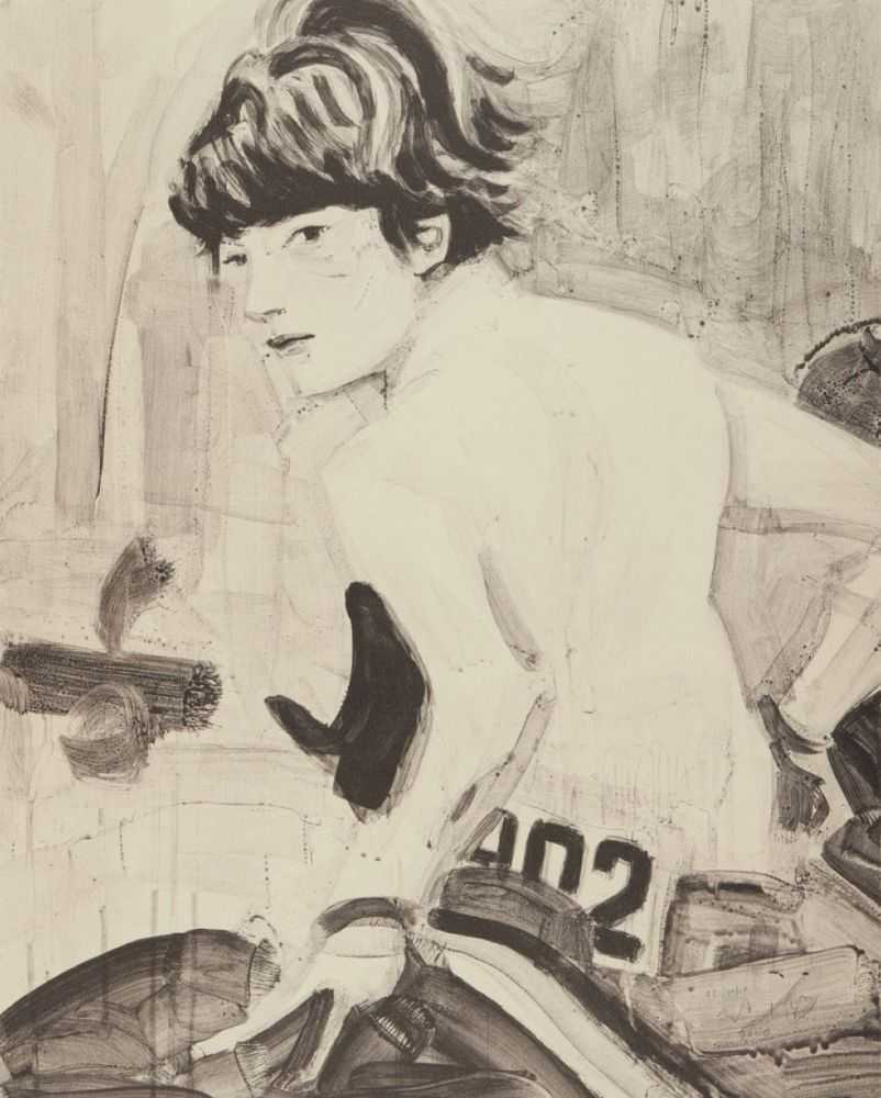 Elizabeth Peyton, ‘Young John F. Kennedy, Jr. on Horseback’, 2014, Print, Lithograph on cream wove paper with full margins printed to the edge of the sheet, null, Numbered