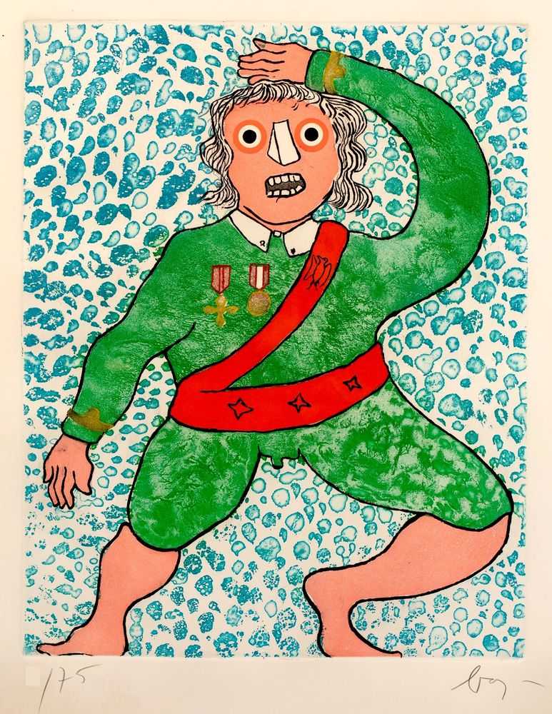 Enrico Baj, ‘The Swinging General’, 1976, Print, Etching and aquatint, null, Numbered