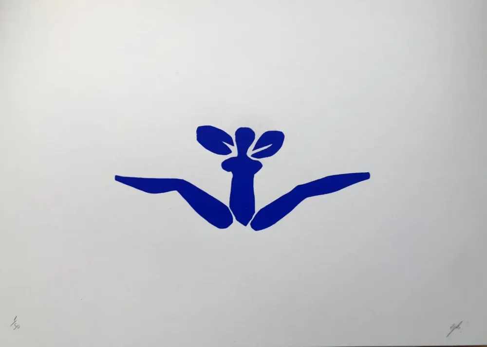 Epi, ‘Horni Matisse’, 2023, Print, Silkscreen hand printed on 350gsm cold-pressed watercolour paper, Dovehouse Studios, Numbered, Dated