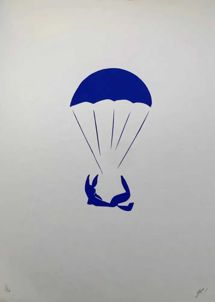 Epi, ‘La Chute’, 2023, Print, Silkscreen hand printed on 350gsm cold-pressed watercolour paper, Dovehouse Studios, Numbered, Dated