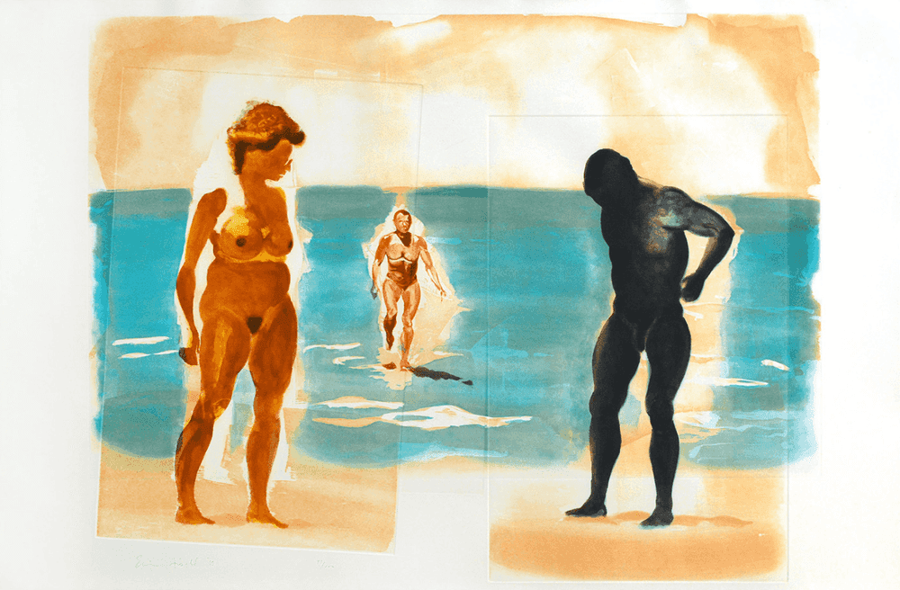 Eric Fischl, ‘Beach’, 1989, Print, Etching with Color Aquatint, null, Numbered