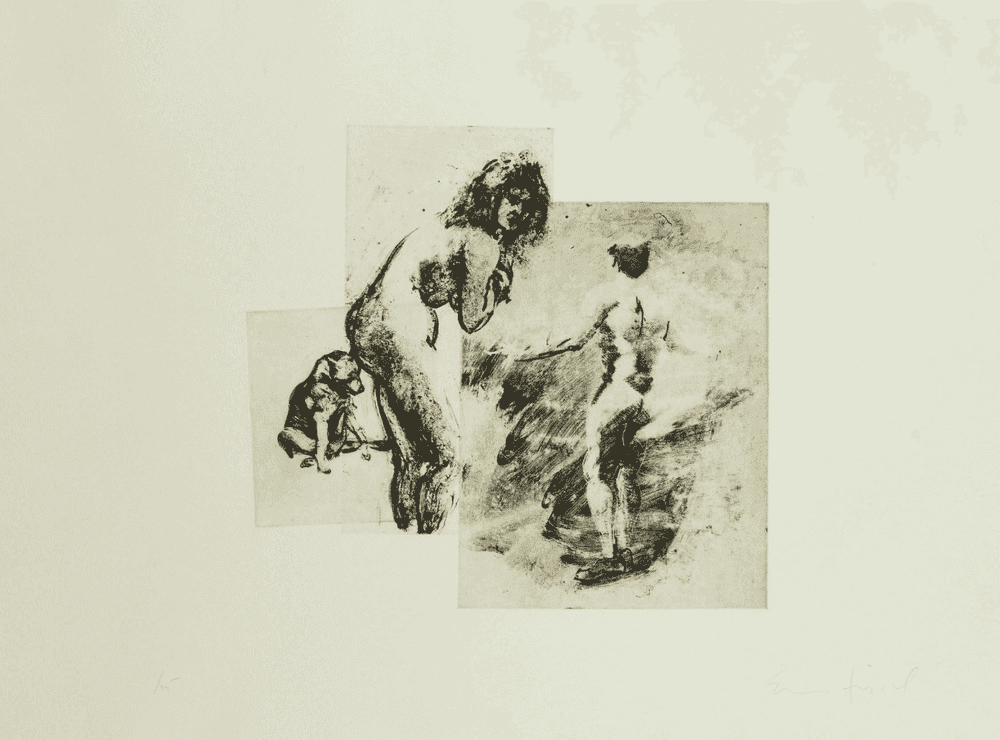 Eric Fischl, ‘Boy, Woman, Dog’, 1993, Print, Solar plate etching, null, Numbered