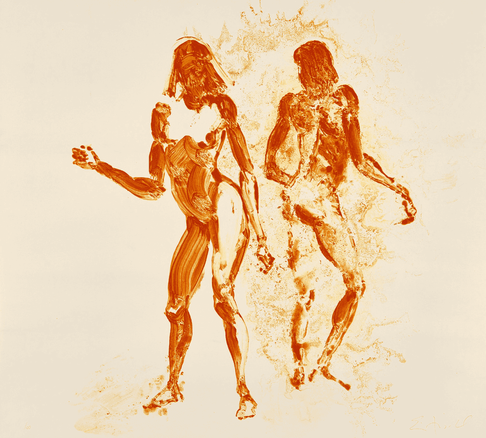 Eric Fischl, ‘Two Girls Dancing’, 2011, Print, Lithograph in colors, on wove paper, Lococo Fine Art Publisher, St. Louis, Numbered