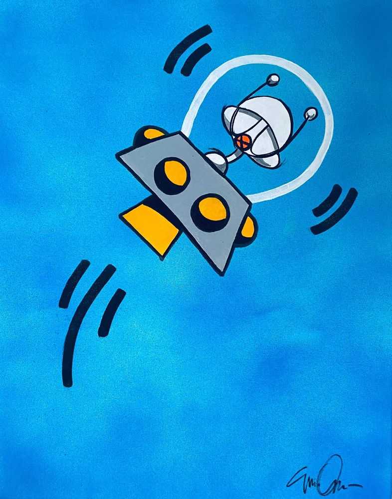 Eric Orr, ‘Flight’, 2021, Print, Acrylic & Spray on Canvas, Stowe Gallery, 