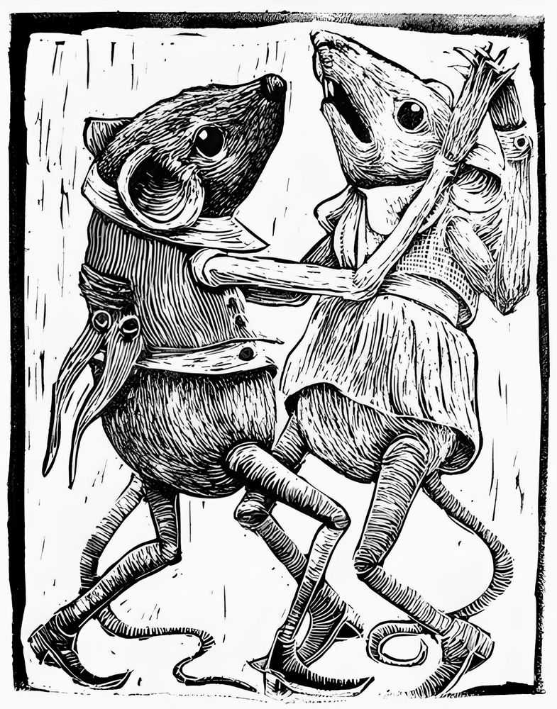 Ericailcane, ‘Ballano’, 13-03-2009, Print, Woodcut, Pictures On Walls, Numbered