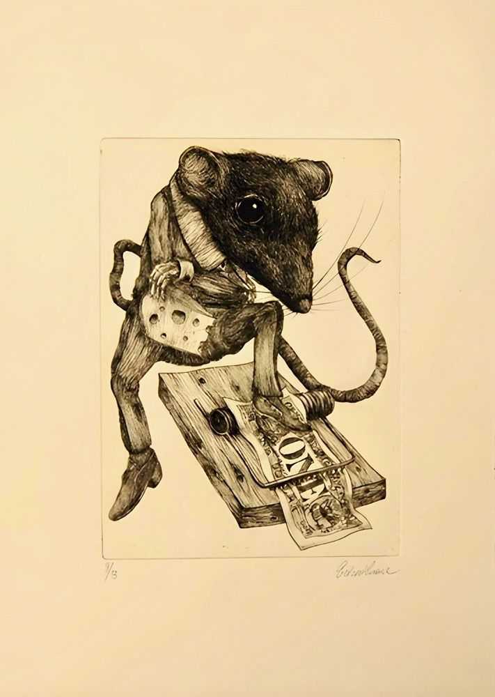 Ericailcane, ‘Cheese!’, 11-01-2009, Print, Etching, Carmichael Gallery, Numbered